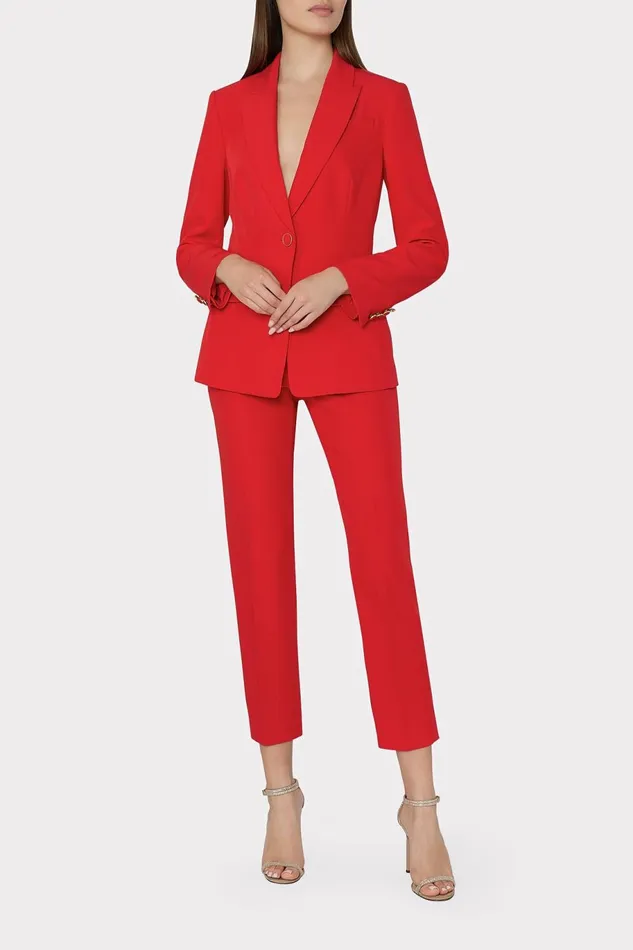Milly Avery Cady Blazer Red Women Matching Sets