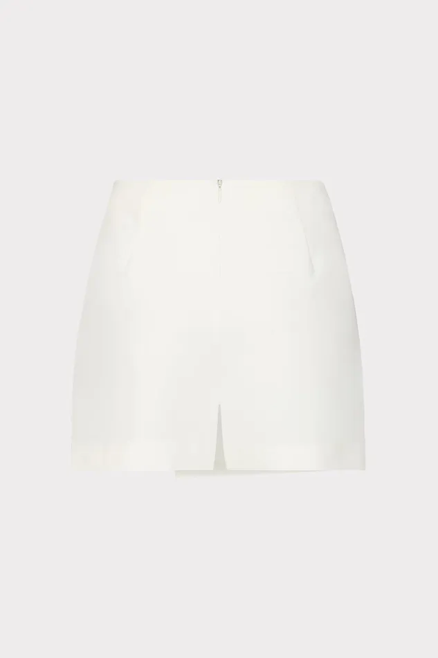 Milly Evalyn Crepe Skort White Women Skirts Milly Evalyn Crepe Skort White Women Skirts