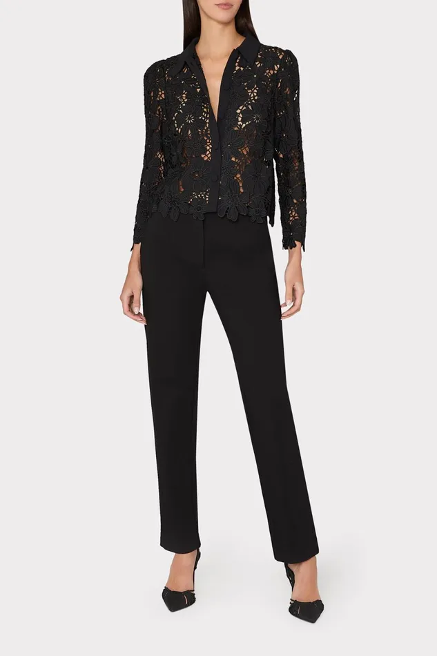 Milly June Roja Lace Top Black Women Tops Milly June Roja Lace Top Black Women Tops