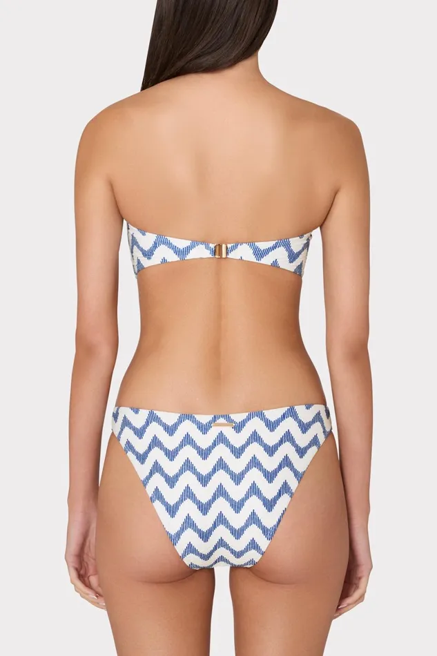 Milly Margot Barcelona Chevron Bandeau Top Whiteblue Women Bikinis