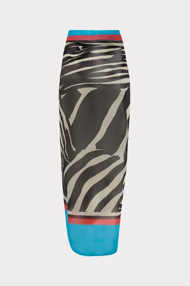Milly Mosaic Zebra Sarong Multi Women CoverUps