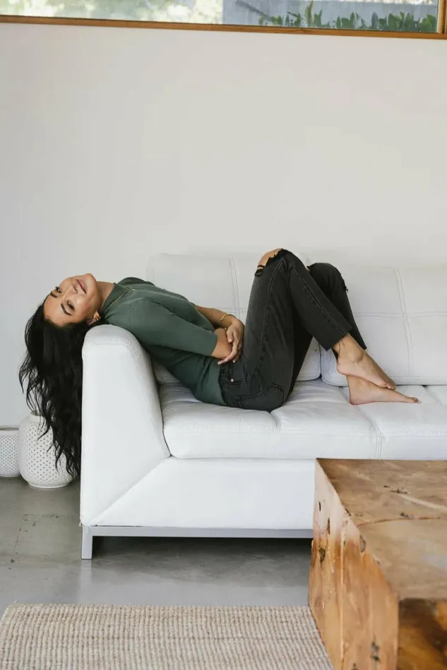 Mock Neck Sweater Top In Green Green Women Bohme Tops