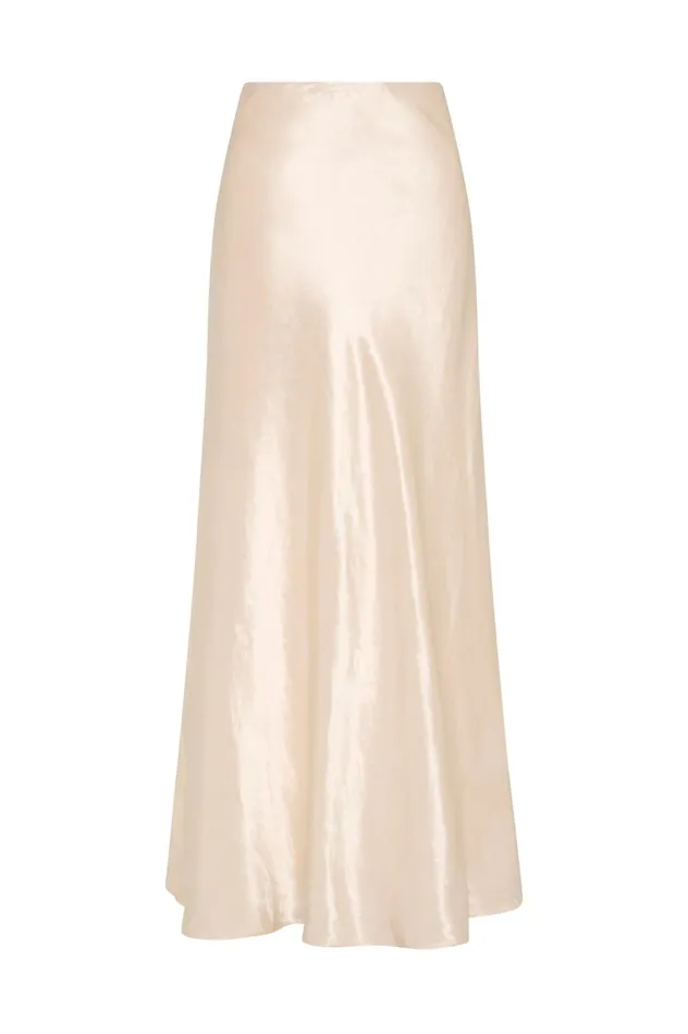 Moonglade Bias Maxi Skirt Coconut Cream Women Aje Skirts