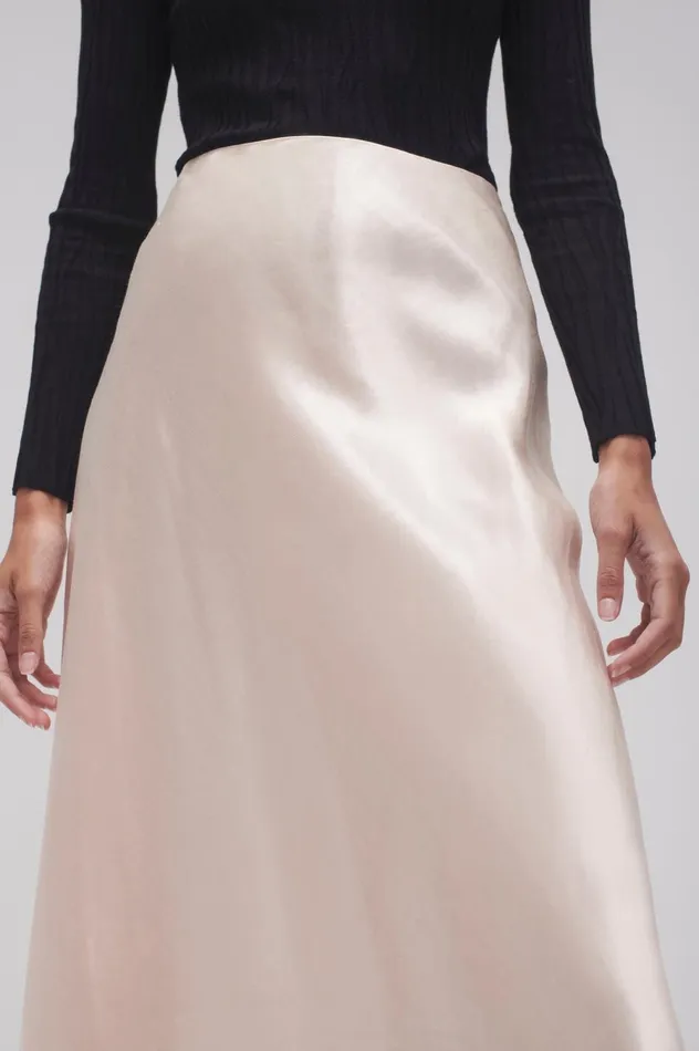Moonglade Bias Maxi Skirt Coconut Cream Women Aje Skirts