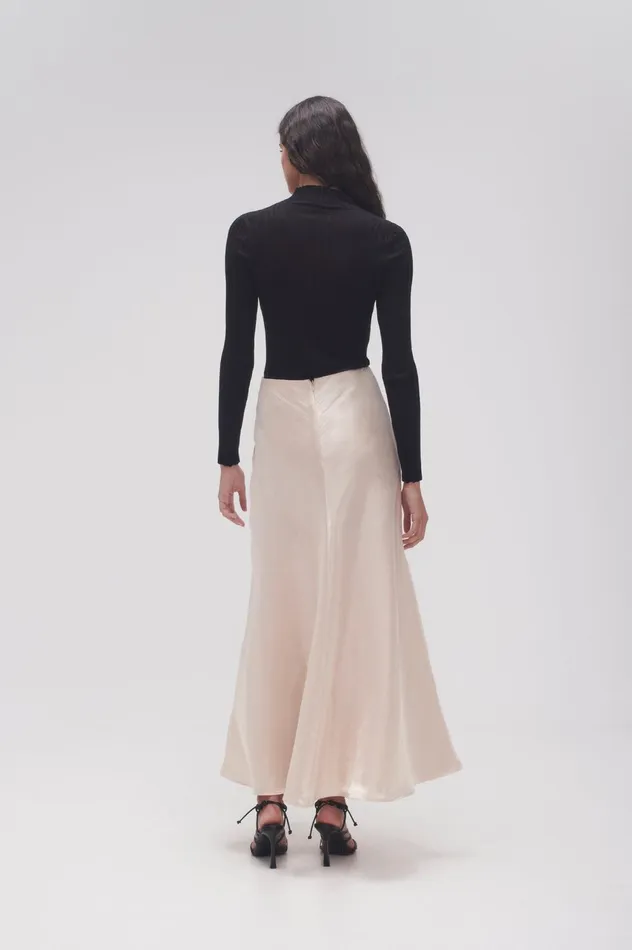 Moonglade Bias Maxi Skirt Coconut Cream Women Aje Skirts