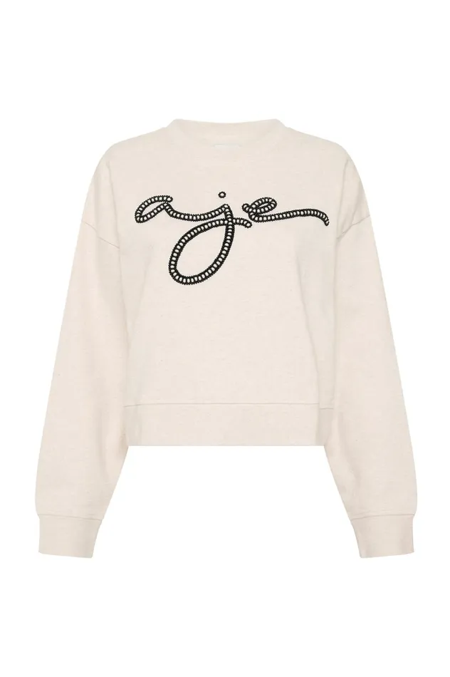 Mythology Pearl Logo Sweater Sandstone Beige Women Aje Knitwear 038 Jumpers