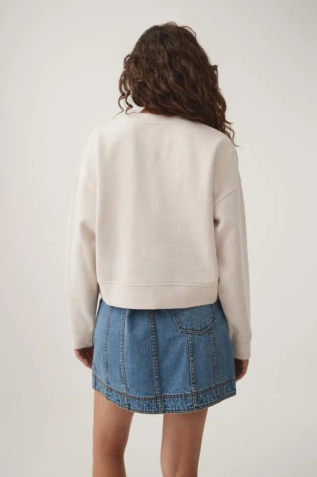 Mythology Pearl Logo Sweater Sandstone Beige Women Aje Knitwear 038 Jumpers