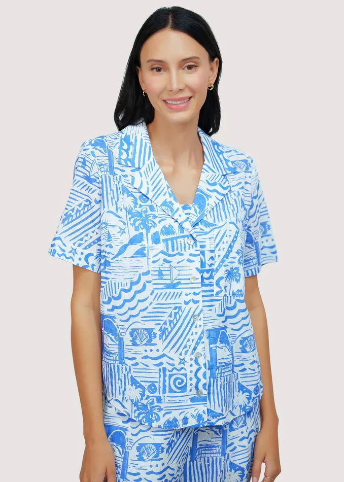 Nautical Dream Shirt Bluewhite Women Lost Wander Tops