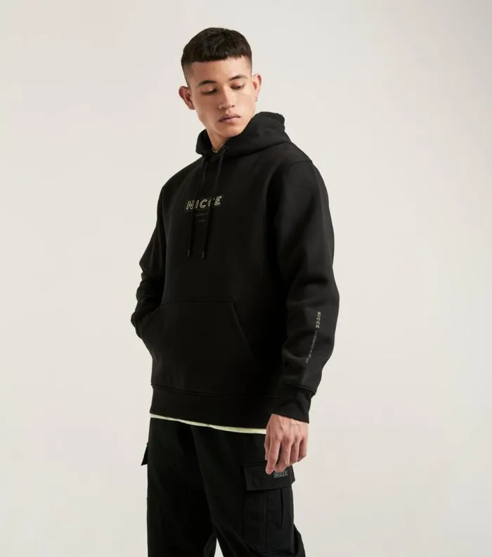 NICCE Hoodies and Sweatshirts Mens NICCE Dyna Hoodie Black