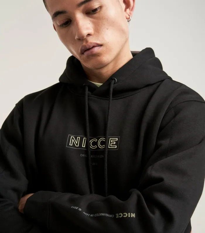 NICCE Hoodies and Sweatshirts Mens NICCE Dyna Hoodie Black