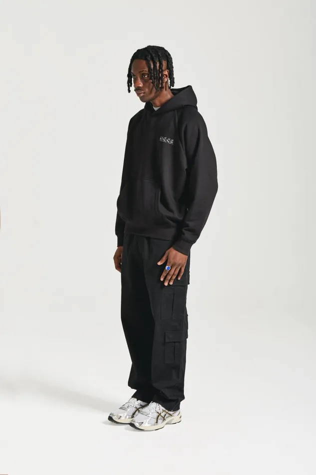 NICCE Hoodies and Sweatshirts Mens NICCE Multi Logo Hoodie Black