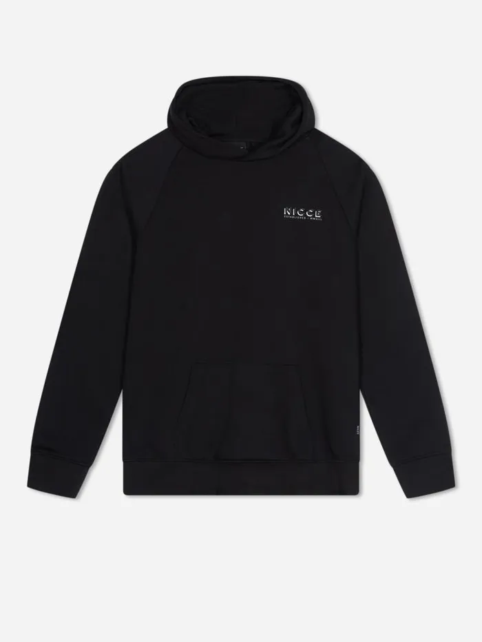 NICCE Hoodies and Sweatshirts Mens NICCE Multi Logo Hoodie Black