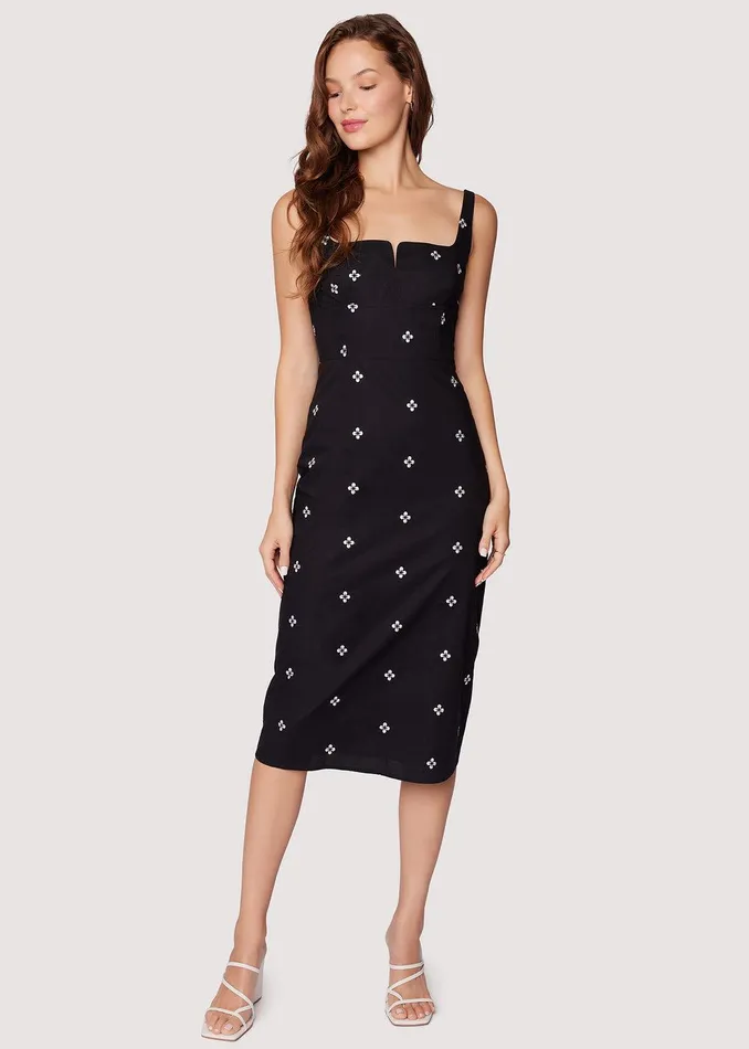 Nightshade Midi Dress Blackwhite Women Lost Wander Dresses