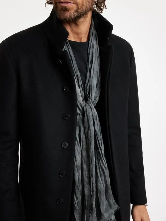 ORLEANS SCARF Dk Steel Htr Accessories John Varvatos Scarves