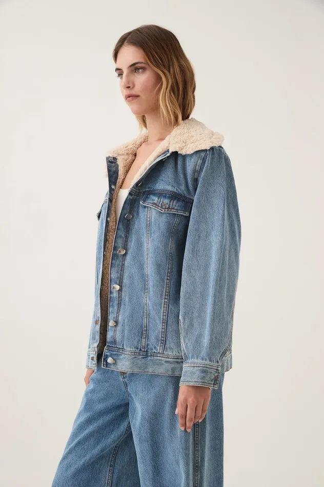 Outline Denim Jacket Coastal Blue Women Aje Blazers Jackets 038 Coats