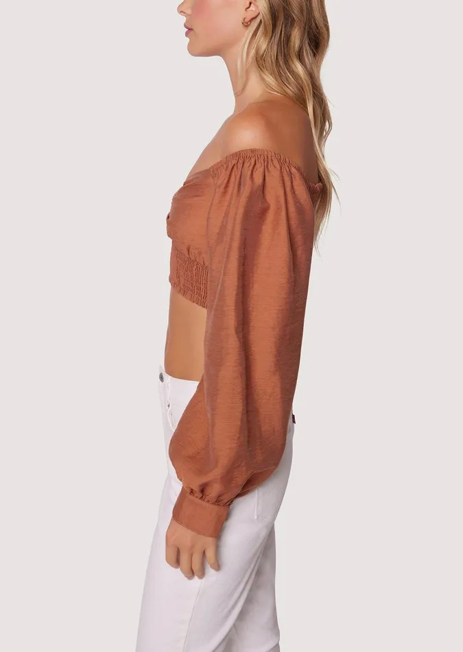 Pacific Grove Top Brown Women Lost Wander Tops