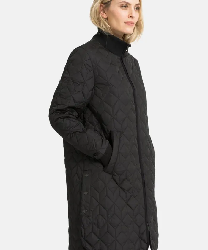 Padded Quilt Coat 8211 Black Outerwear Ilse Jacobsen All Jackets And Coats