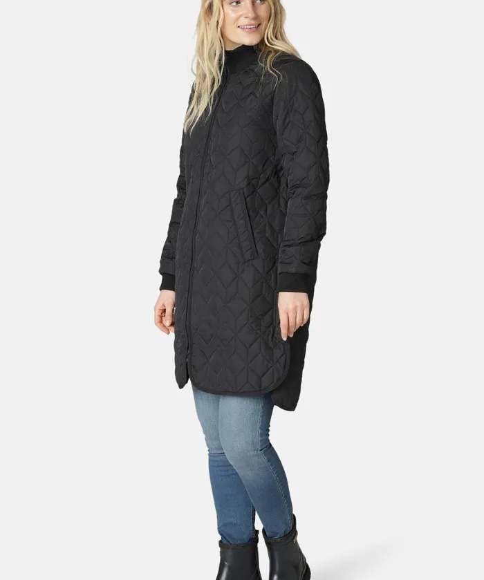 Padded Quilt Coat 8211 Black Outerwear Ilse Jacobsen All Jackets And Coats