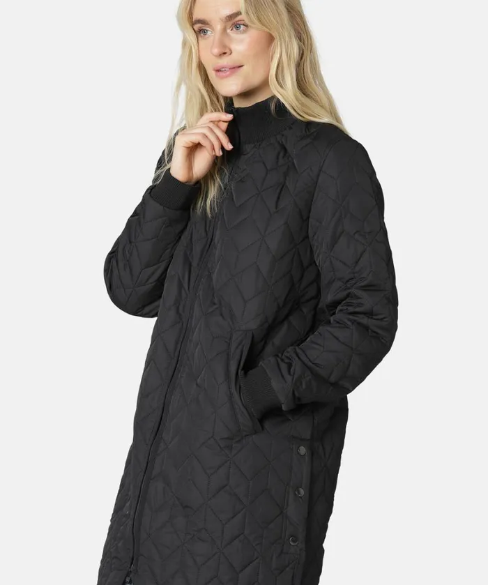 Padded Quilt Coat 8211 Black Outerwear Ilse Jacobsen All Jackets And Coats