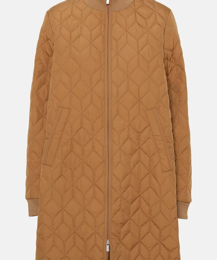 Padded Quilt Coat 8211 Cashew Outerwear Ilse Jacobsen All Jackets And Coats