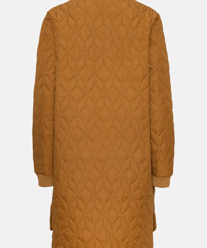 Padded Quilt Coat 8211 Golden Brown Outerwear Ilse Jacobsen All Jackets And Coats