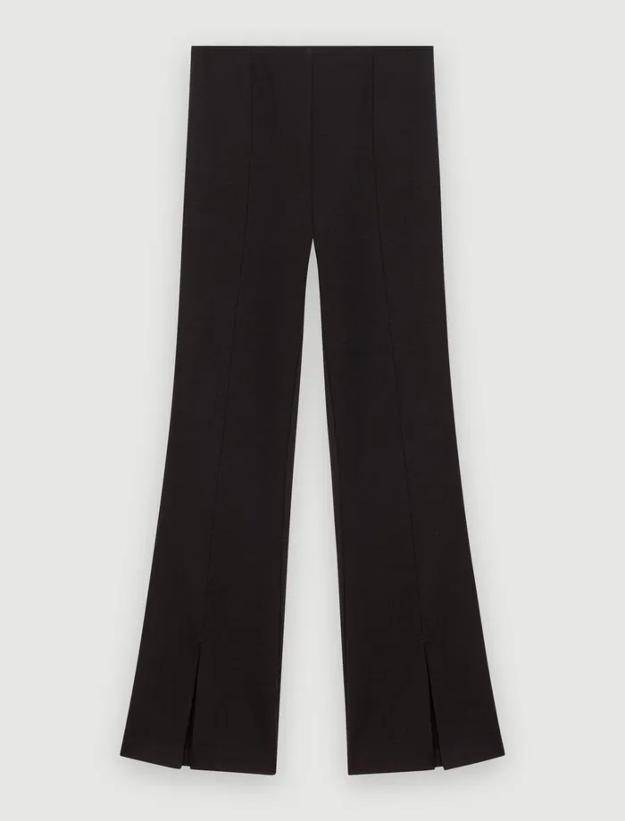 Pants and Jeans Women Maje Black SlimFit Trousers With Slits Black