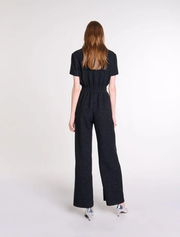 Pants and Jeans Women Maje Tweed Trouser Suit Black