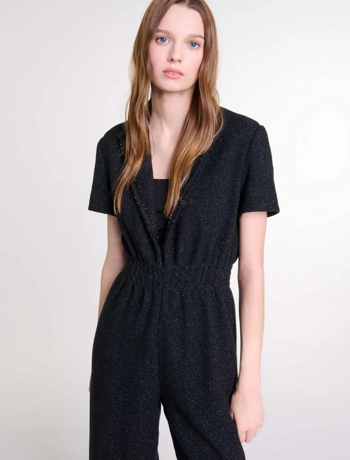 Pants and Jeans Women Maje Tweed Trouser Suit Black