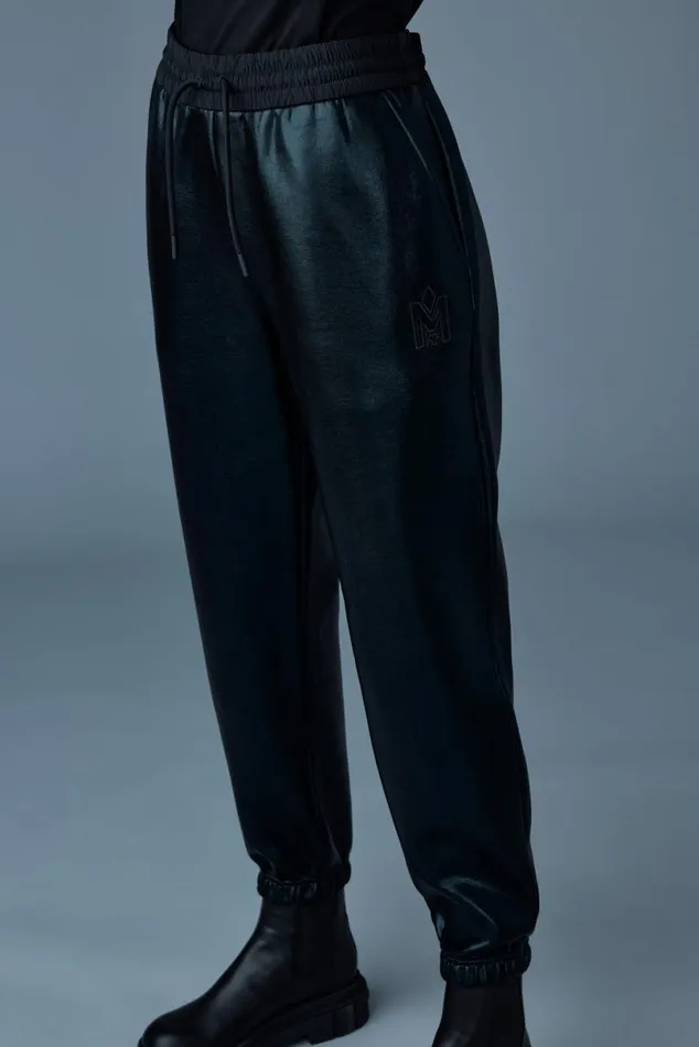 Pants and Shorts Women Mackage NEVM Metallic Finish Doubleface Jersey Sweatpants Black Pants and Shorts Women Mackage NEVM Metallic Finish Doubleface Jersey Sweatpants Black