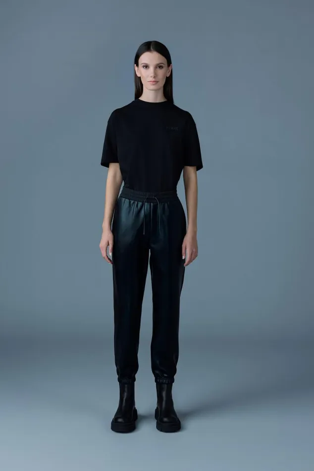 Pants and Shorts Women Mackage NEVM Metallic Finish Doubleface Jersey Sweatpants Black Pants and Shorts Women Mackage NEVM Metallic Finish Doubleface Jersey Sweatpants Black