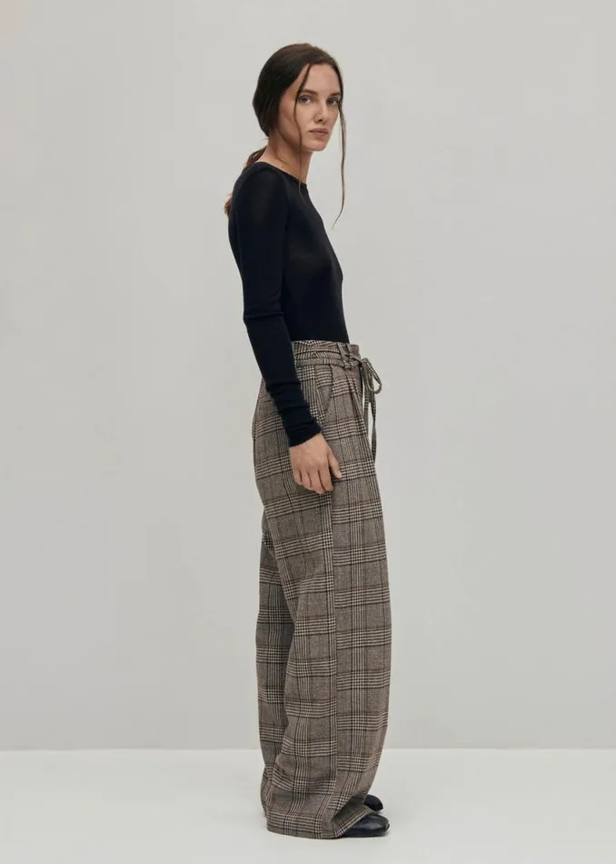 Pants Women ALOHAS Kathy Checks Brown Pants