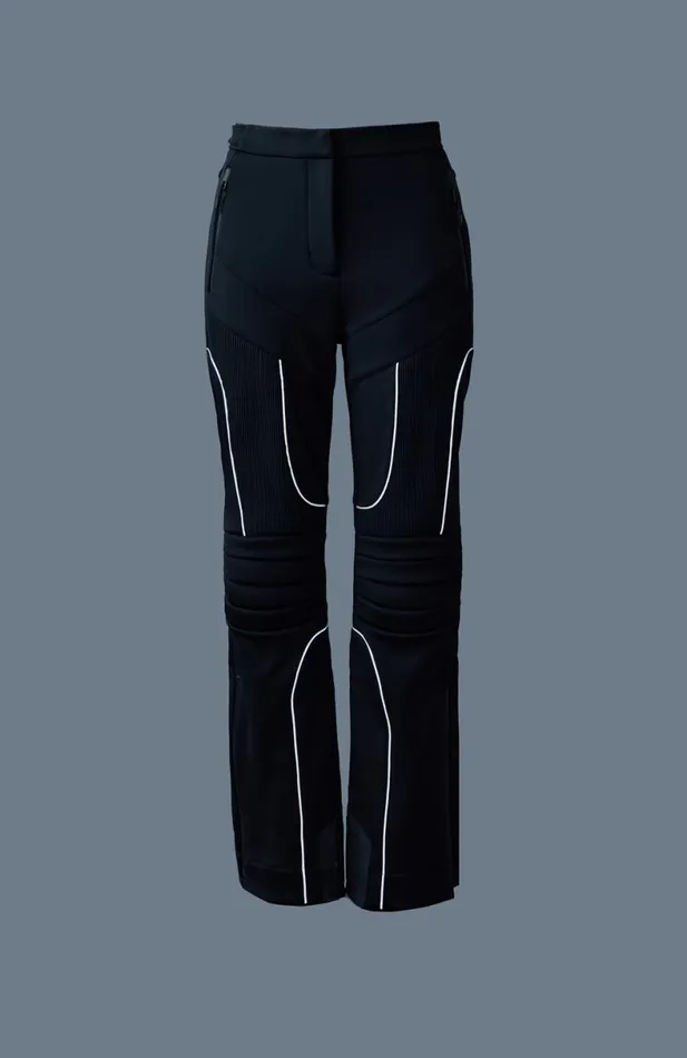 Pants Women Mackage MAIKA Techno Fleece Ski Pants With Articulated Knees And Smocked Detail White Pants Women Mackage MAIKA Techno Fleece Ski Pants With Articulated Knees And Smocked Detail White