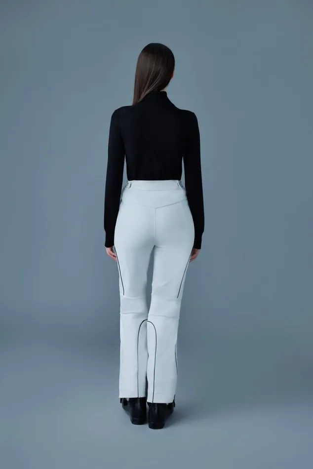 Pants Women Mackage MAIKA Techno Fleece Ski Pants With Articulated Knees And Smocked Detail White Pants Women Mackage MAIKA Techno Fleece Ski Pants With Articulated Knees And Smocked Detail White
