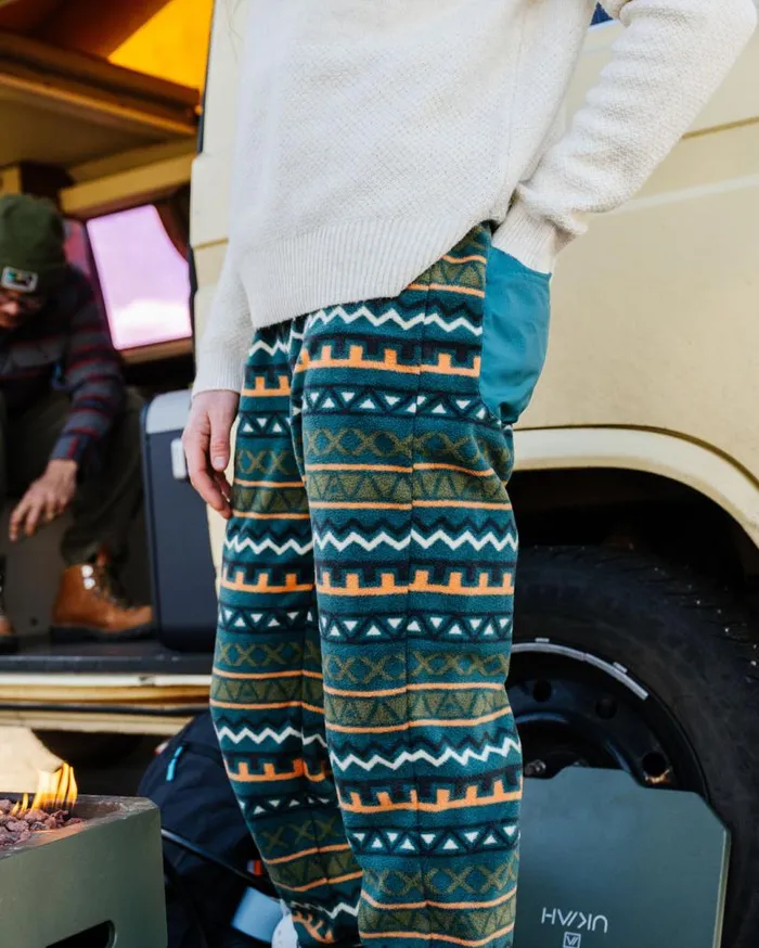 Passenger Clothing Ace Recycled Polar Fleece Dungarees Retro Geo Mediterranean Women Dungarees and Trousers