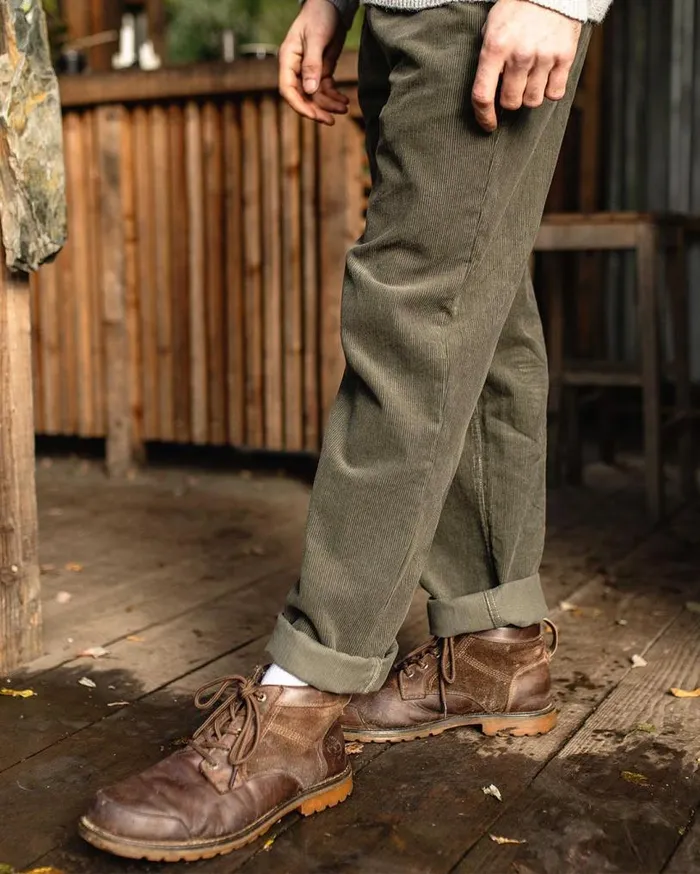 Passenger Clothing Adventurer Cord Trouser Dusty Olive Men Trousers