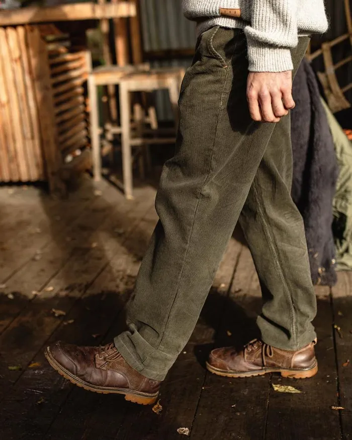 Passenger Clothing Adventurer Cord Trouser Dusty Olive Men Trousers