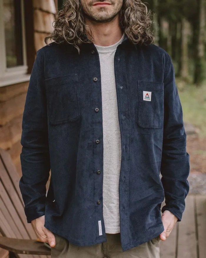 Passenger Clothing Backcountry Cord Shirt Deep Navy Men Shirts