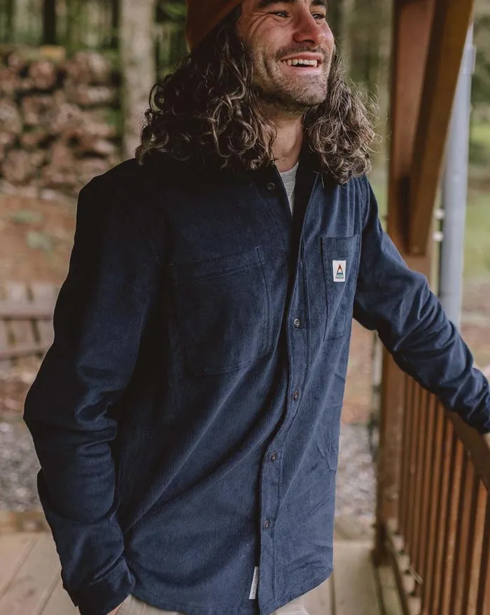Passenger Clothing Backcountry Cord Shirt Deep Navy Men Shirts