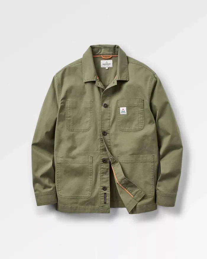 Passenger Clothing Balsa Canvas Overshirt Khaki Men Shirts