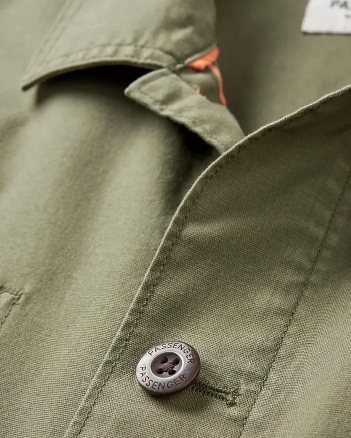 Passenger Clothing Balsa Canvas Overshirt Khaki Men Shirts