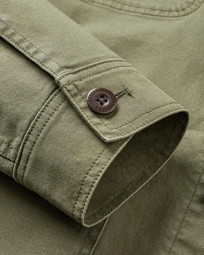 Passenger Clothing Balsa Canvas Overshirt Khaki Men Shirts