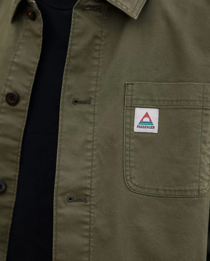 Passenger Clothing Balsa Canvas Overshirt Khaki Men Shirts