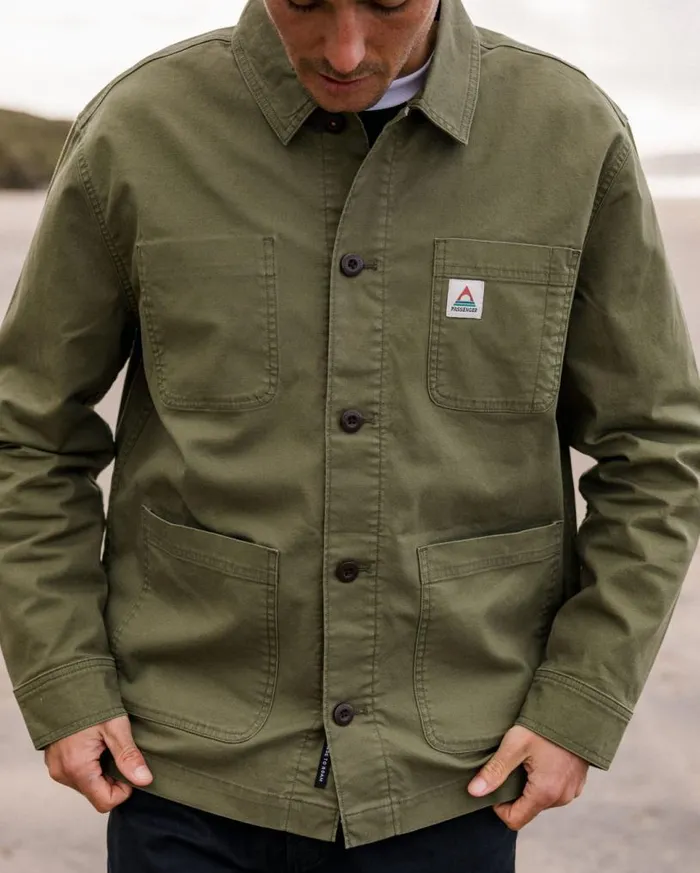 Passenger Clothing Balsa Canvas Overshirt Khaki Men Shirts