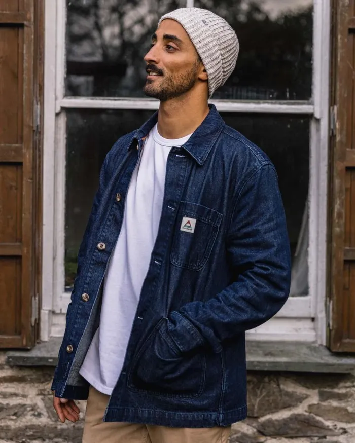 Passenger Clothing Balsa Organic Denim Overshirt Denim Blue Men Shirts