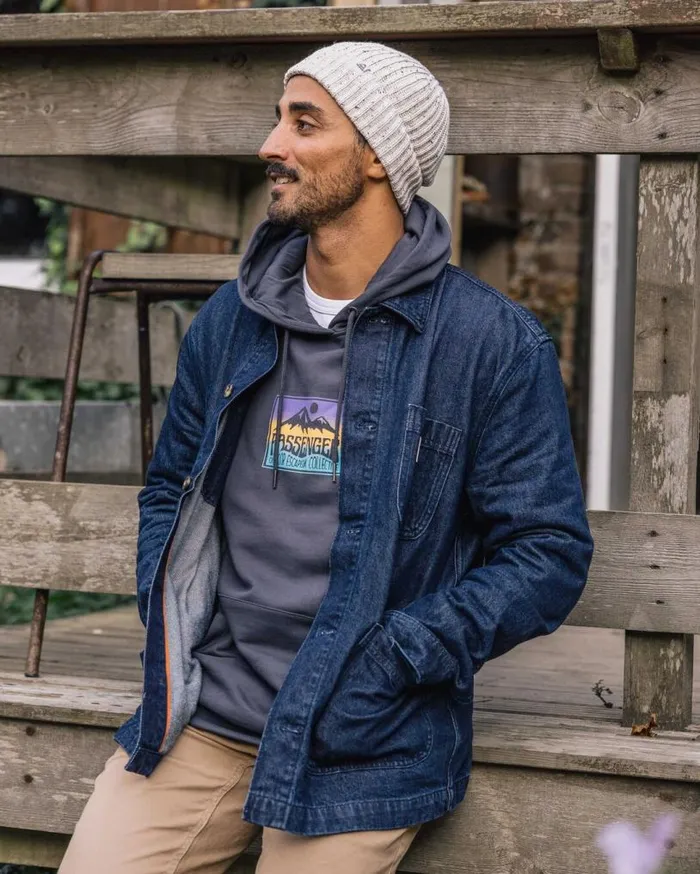 Passenger Clothing Balsa Organic Denim Overshirt Denim Blue Men Shirts