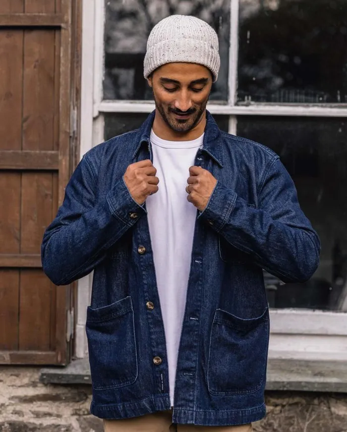 Passenger Clothing Balsa Organic Denim Overshirt Denim Blue Men Shirts