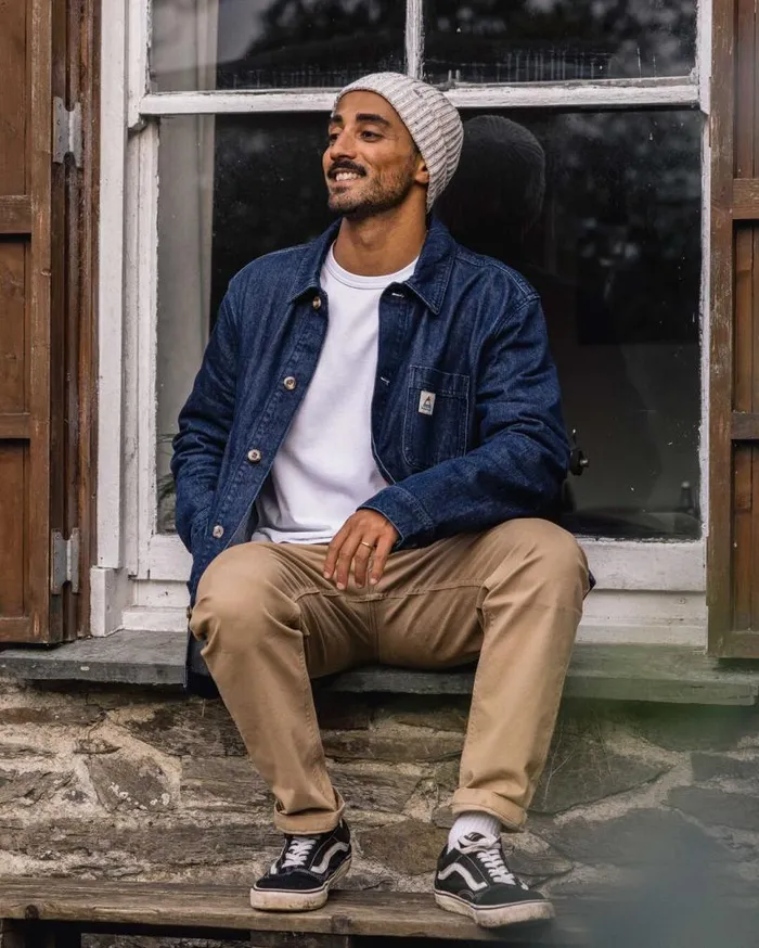 Passenger Clothing Balsa Organic Denim Overshirt Denim Blue Men Shirts
