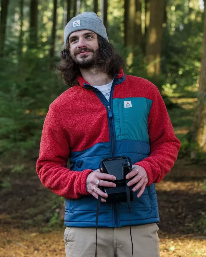 Passenger Clothing Born Explorer Recycled PolarLined Sherpa Fleece Cardinal Men Fleece