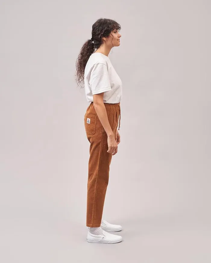Passenger Clothing Compass Recycled Corduroy Trouser Coconut Women Dungarees and Trousers