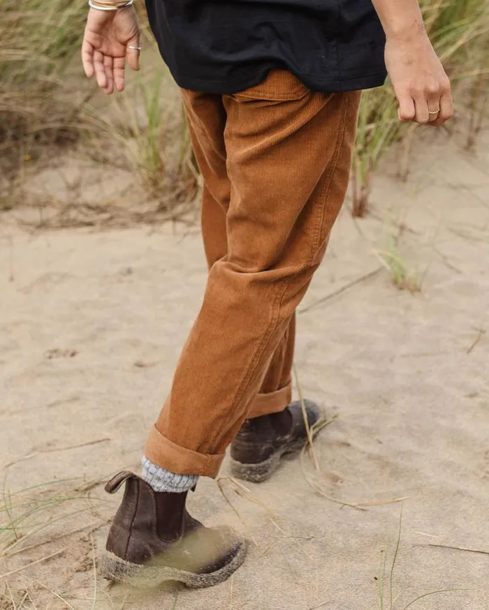 Passenger Clothing Compass Recycled Corduroy Trouser Coconut Women Dungarees and Trousers